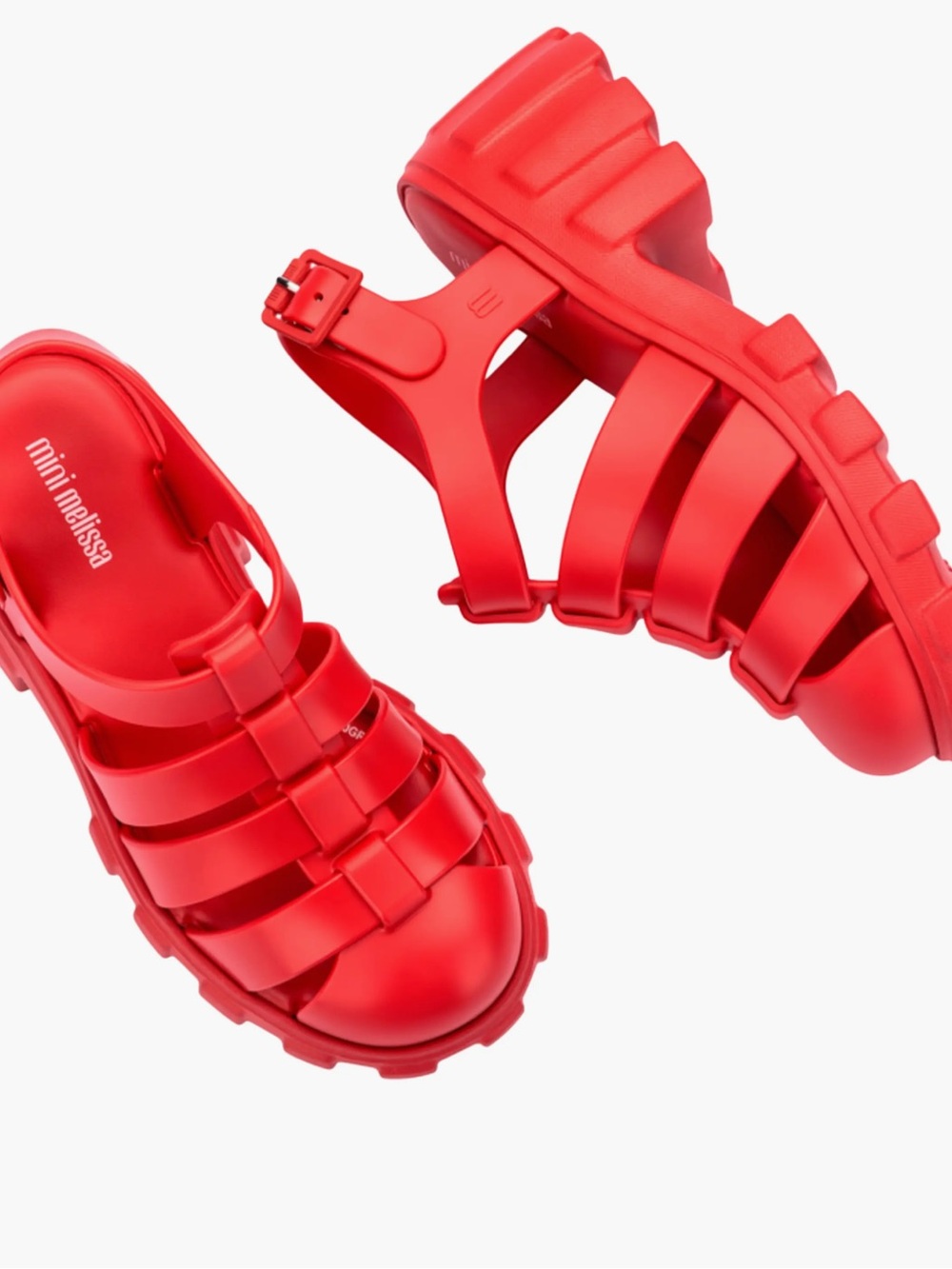 Mini Melissa Megan -Red Chunky Jelly Sandals